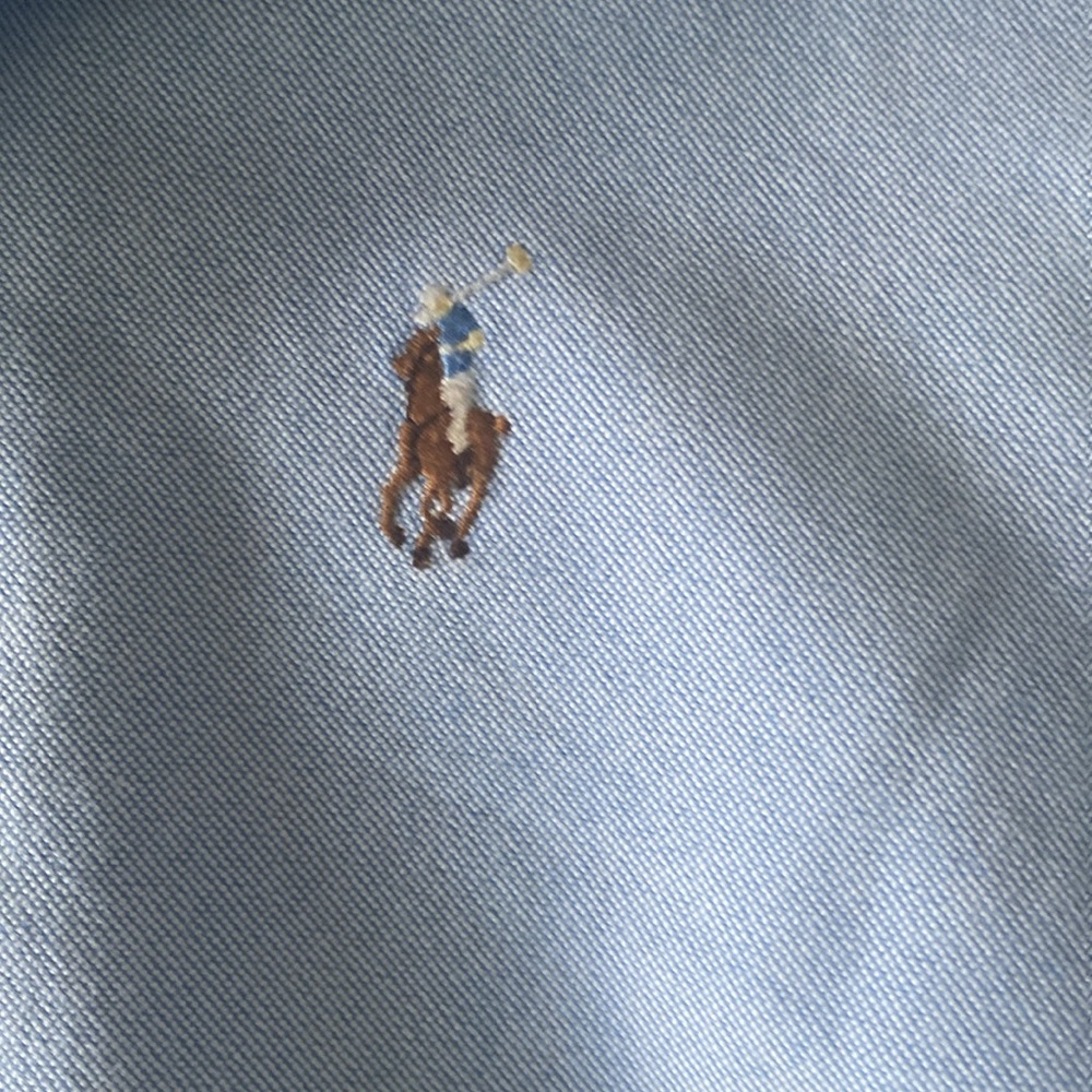 Polo by Ralph Lauren Sky Blue Casual Shirt. Women’s - Picture 5 of 5